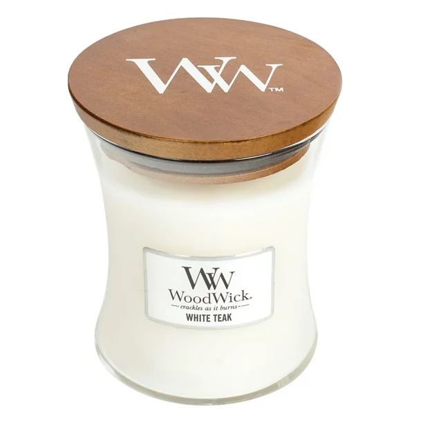 WoodWick Medium Hourglass Candle, White Teak | Walmart (US)