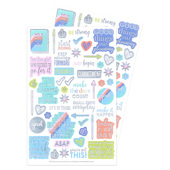 Goal Setting Decorative Sticker 2-Pack | Erin Condren