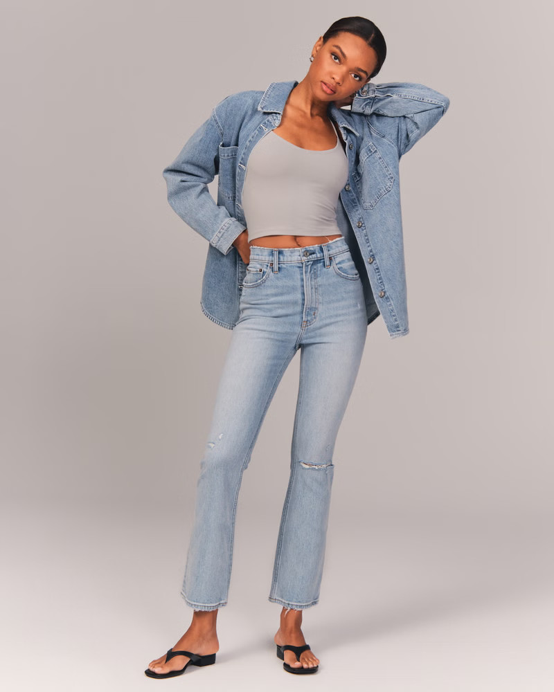 Ultra High Rise Kick Flare Jeans | Abercrombie & Fitch (US)