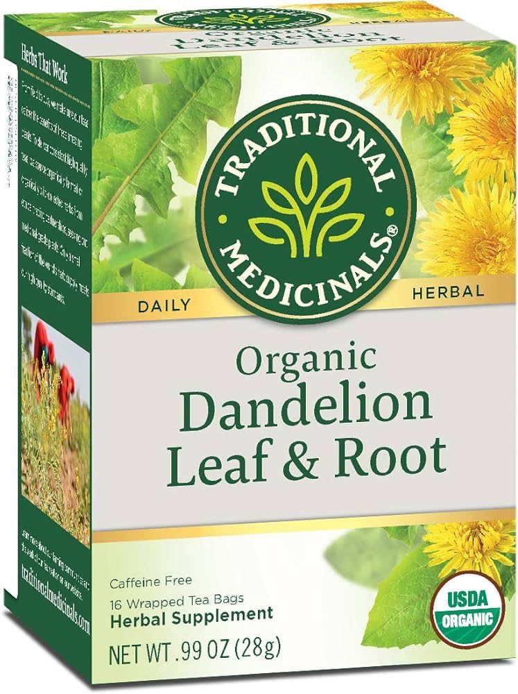 Traditional Medicinals Organic Dandelion Leaf & Root Herbal Tea (Pack of 1), Supports Kidney Func... | Amazon (US)