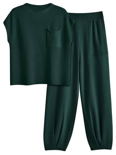 LILLUSORY 2 Piece Knit Sets For Women Trendy Sweatsuit Sets | Amazon (US)