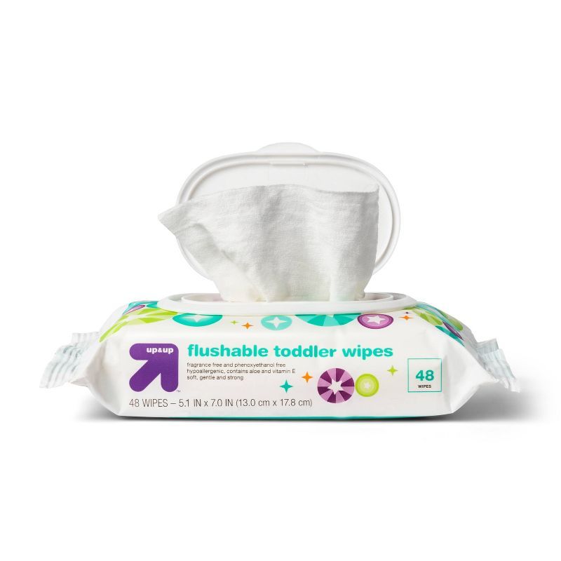 Fragrance-Free Flushable Toddler Wipes - up & up™ (Select Count) | Target
