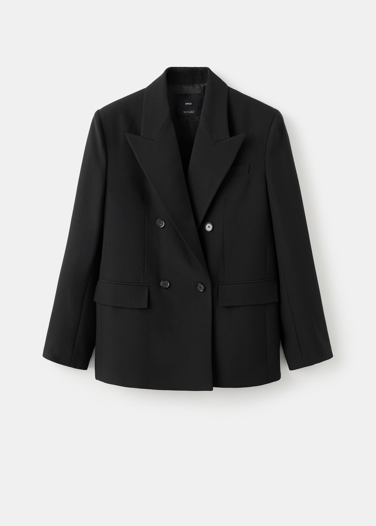 Double-breasted wool blend blazer | MANGO (UK)