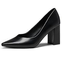 DREAM PAIRS Women’s High Chunky Closed Toe Block Heels Pointed Toe Wedding Party Elegant Slip O... | Amazon (US)