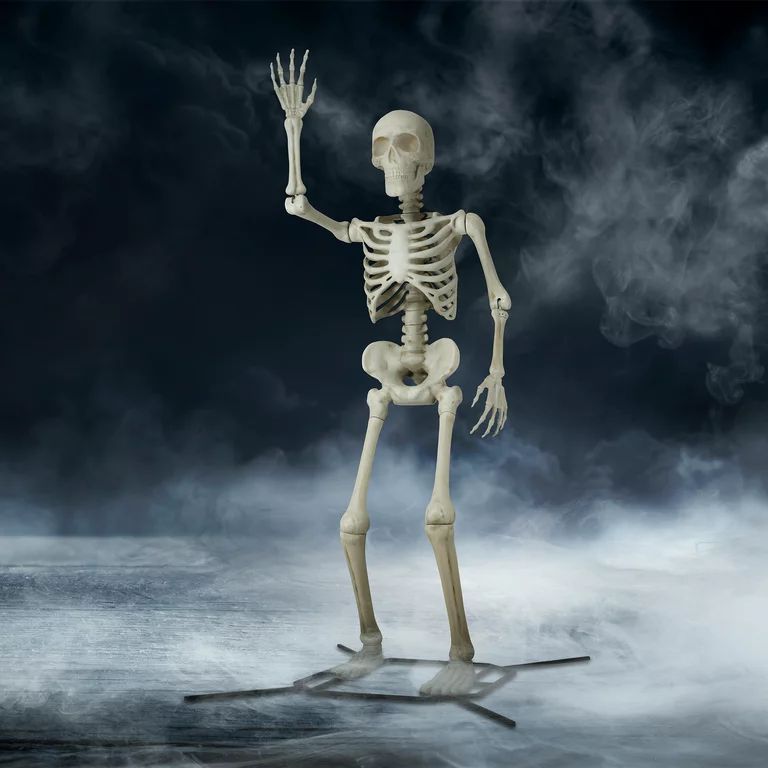 10 ft. Giant Poseable Skeleton, Bone Colored, Halloween Outdoor Decoration, Way to Celebrate | Walmart (US)