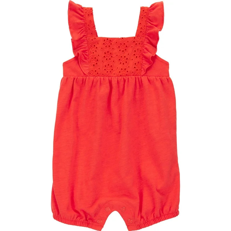 Carter's Child of Mine Baby Girl Romper, One-Piece, Sizes 0/3-24 Months | Walmart (US)