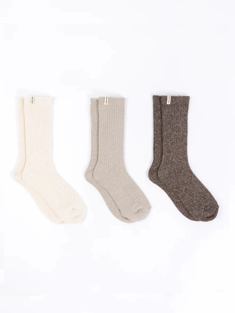 Women's Plush Lounge Calf Sock 3-Pack | Cozy Earth