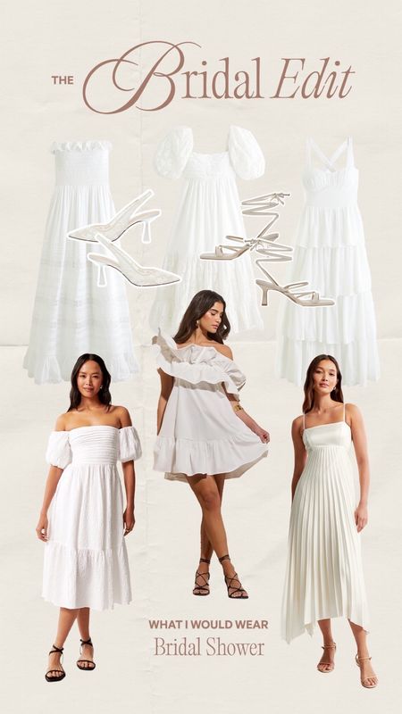 My bridal guide🤍💭 What I would wear to my bridal shower if I was a 2024/ 2025 bride #bride #bridalshower #wedding 

#LTKstyletip #LTKwedding #LTKmidsize