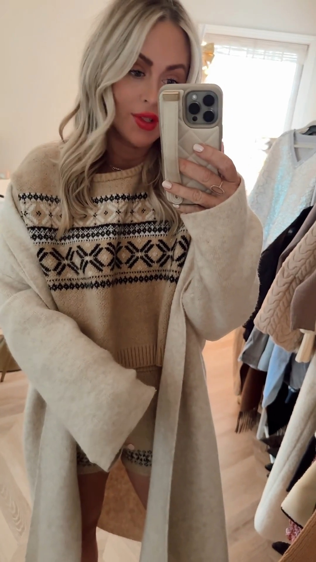 Holiday casual! Target sets are so cute! Sized up and this Amazon cardi is a must have! ❤️

Amazon fashion. Winter style. 

#LTKSeasonal #LTKStyleTip #LTKFindsUnder50