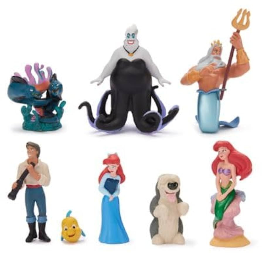 DISNEY STORE Official The Little Mermaid Figure Set – 8 Fully Sculpted Disney Figures Including... | Amazon (US)