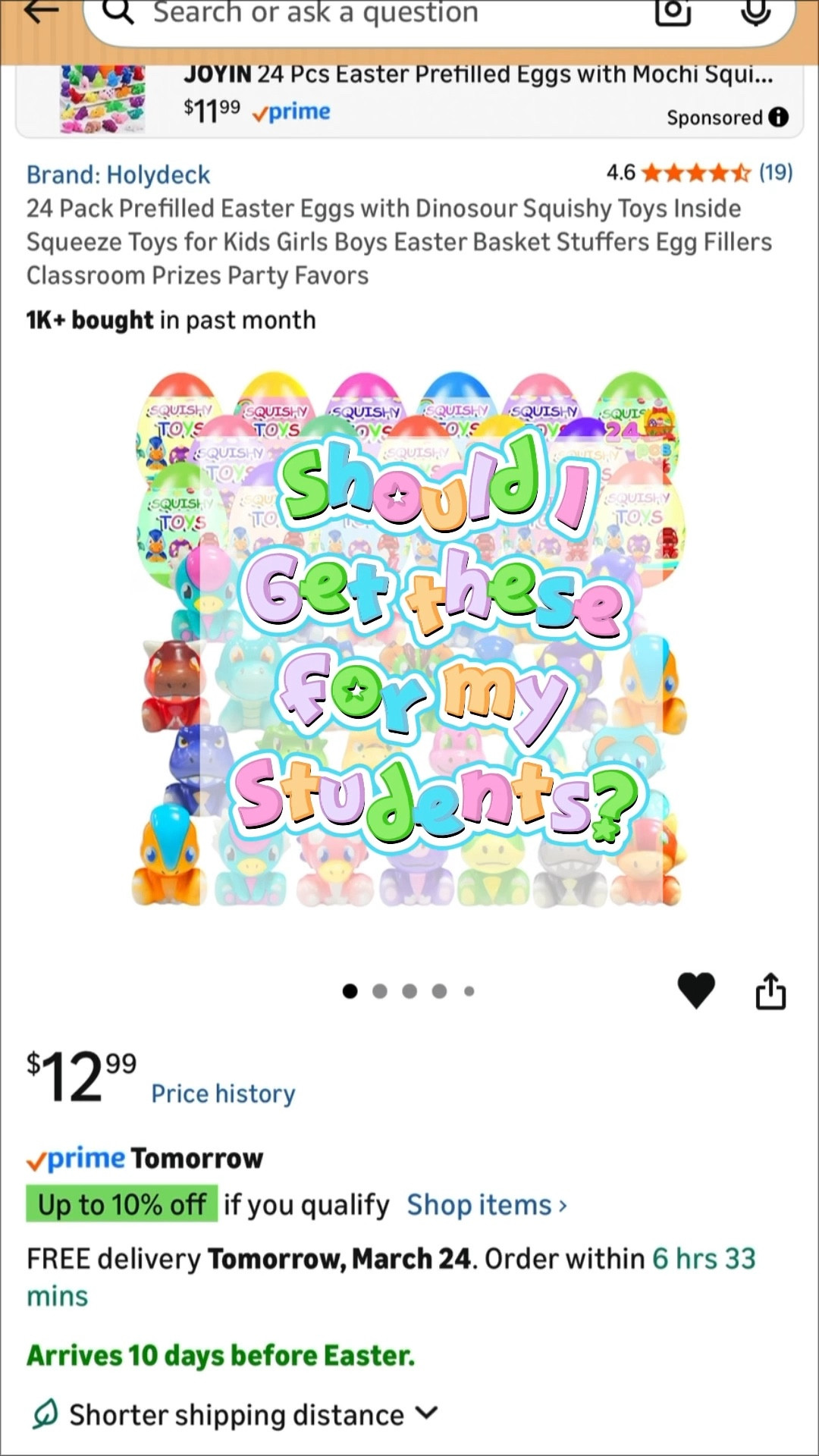 These prefilled Easter eggs?? Yeah… my students would love these 🐣✨

Already filled and ready to go—perfect for making things a little more fun before Easter 💕

#LTKSeasonal