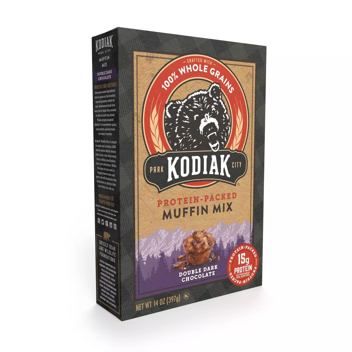 Kodiak Protein-Packed Muffin Mix Double Dark Chocolate - 14oz | Target