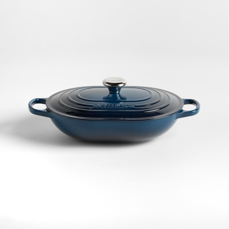 Le Creuset 3.75-Qt. Nuit Enameled Cast Iron Covered Oval Casserole Dish + Reviews | Crate & Barre... | Crate & Barrel
