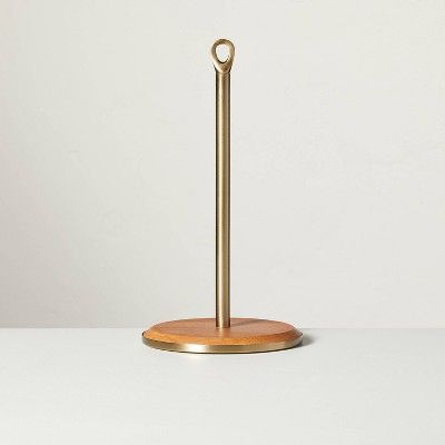 Wood & Brass Paper Towel Holder - Hearth & Hand™ with Magnolia | Target