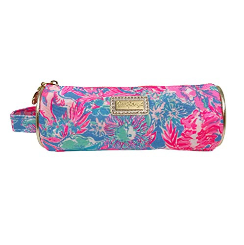 Lilly Pulitzer Pink Pencil Pouch Holder, Cute Travel Bag/Case with Carrying Handle and Zip Close, Vi | Amazon (US)