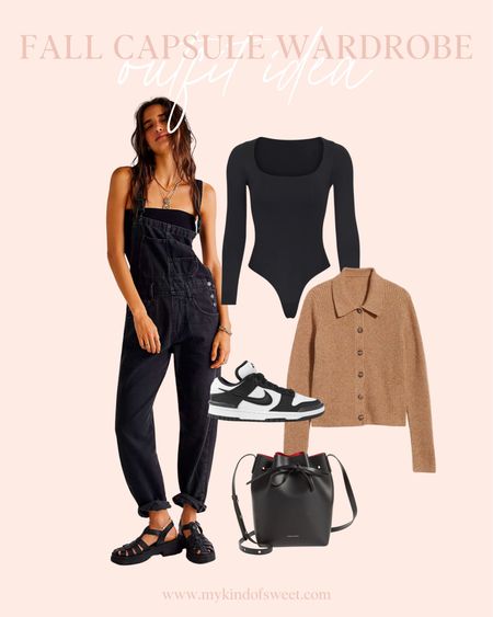 Casual fall outfit idea. I love these Free People overalls and Skims bodysuit. 

#LTKstyletip #LTKSeasonal #LTKbeauty