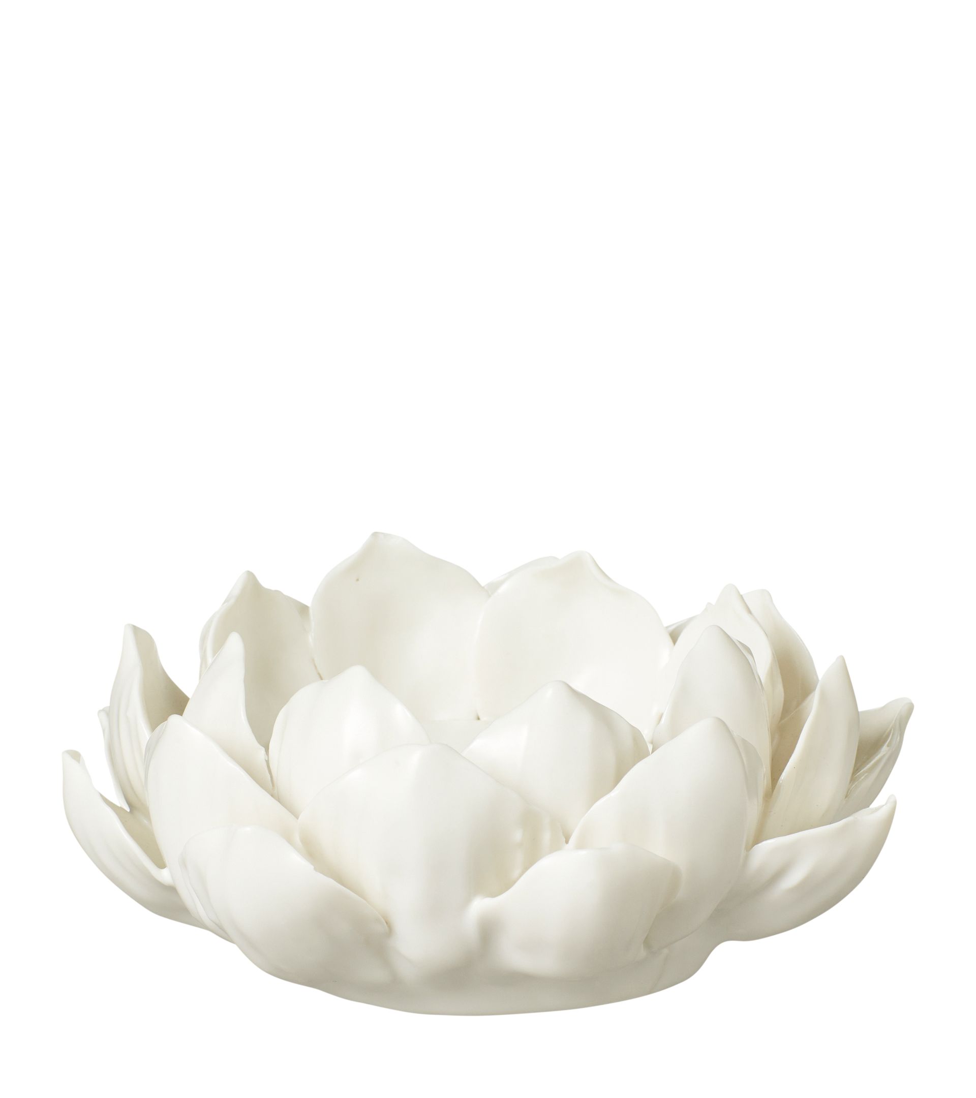 Porcelain Artichoke Candle Holder - White | OKA US