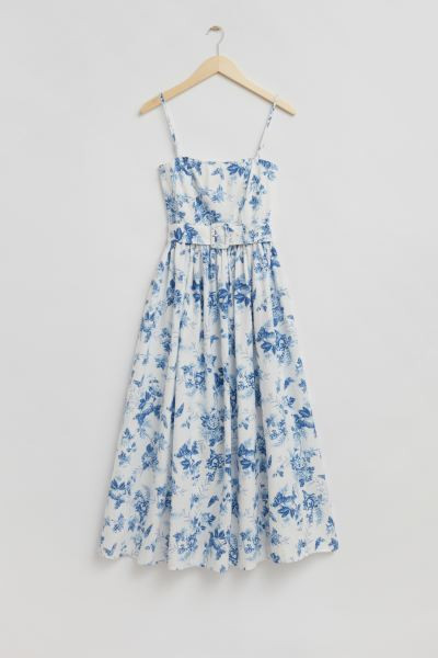 Voluminöses Midikleid mit Gürtel | H&M (DE, AT, CH, NL, FI)