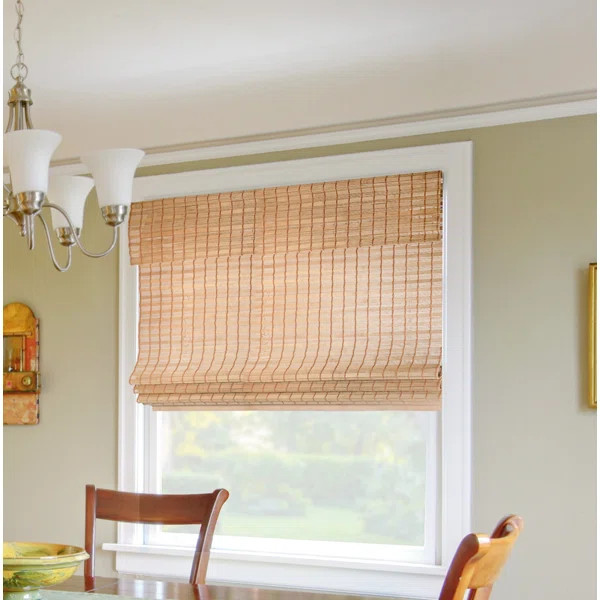 Bamboo Semi-Sheer Squirrel Roman Shade | Wayfair North America
