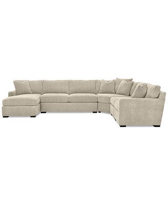 Furniture Radley 5-Piece Fabric Chaise Sectional Sofa, Created for Macy's - Macy's | Macy's