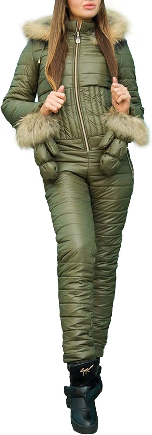 LAICIGO Women’s Winter Onesies Ski Jumpsuit Hooded Fur Collar Outdoor Sports Waterproof Jackets... | Amazon (US)