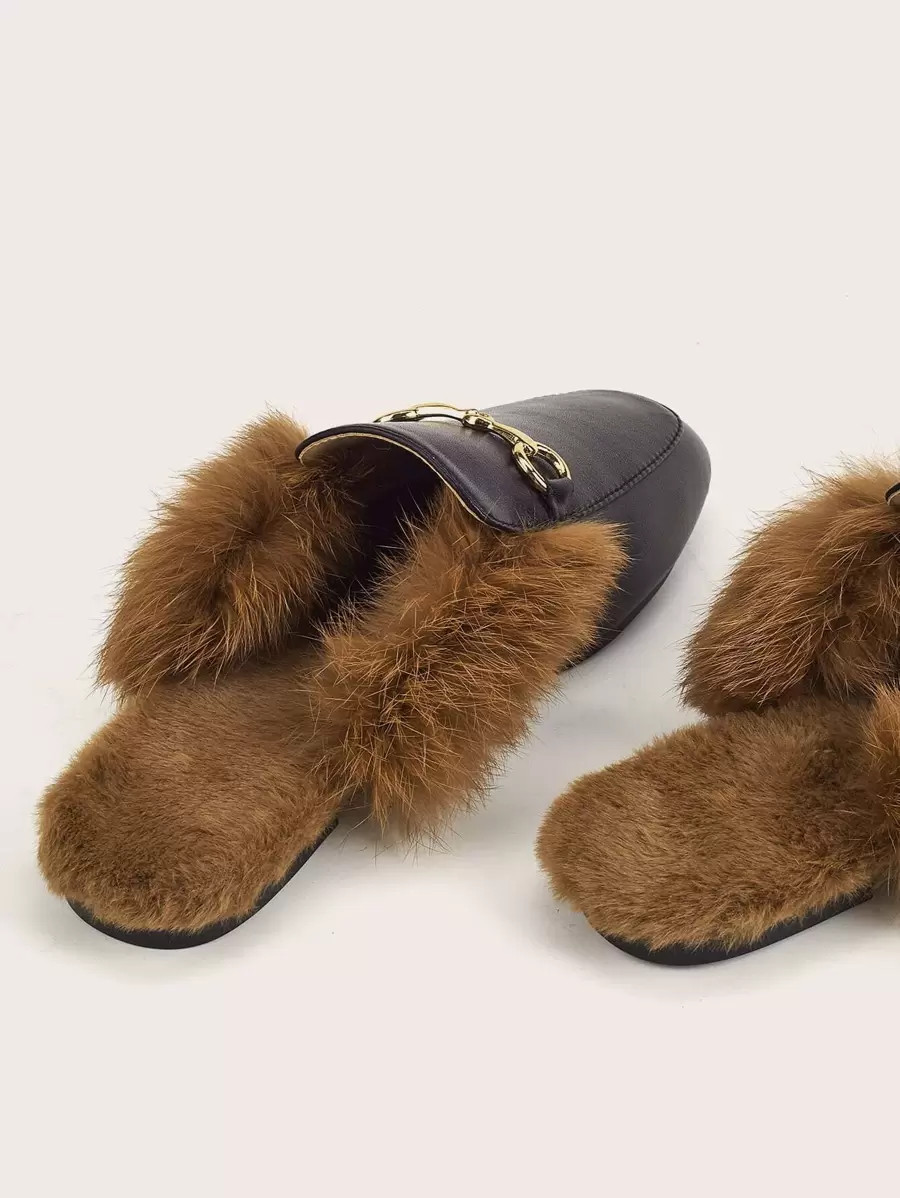 Horsebit Decor Wide Fit Loafer Mules | SHEIN