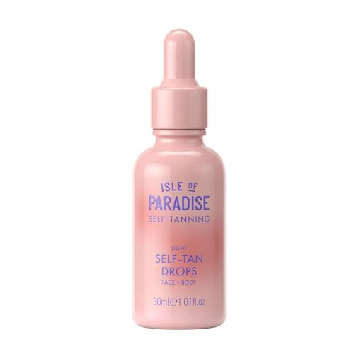 Isle of Paradise Self Tanning Face & Body Drops- Light, Self Tanner Drops for a Natural Bronze, Long-lasting Tan, Cruelty Free, Fragrance Free & Dermatologist-Approved, 1.01 fl. oz | Amazon (US)