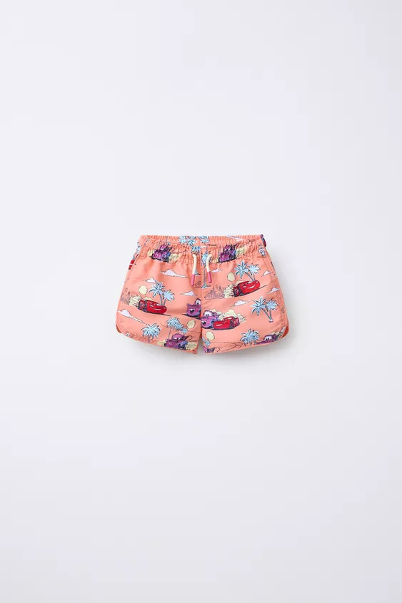 Swim shorts with elastic waistband and adjustable front drawstring. Mesh lining from 3 years. Bac... | Zara US