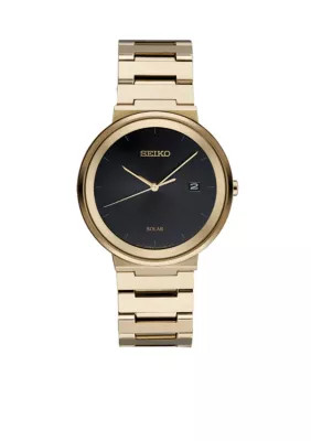 Seiko Men's Solar Gold-Tone Watch | Belk