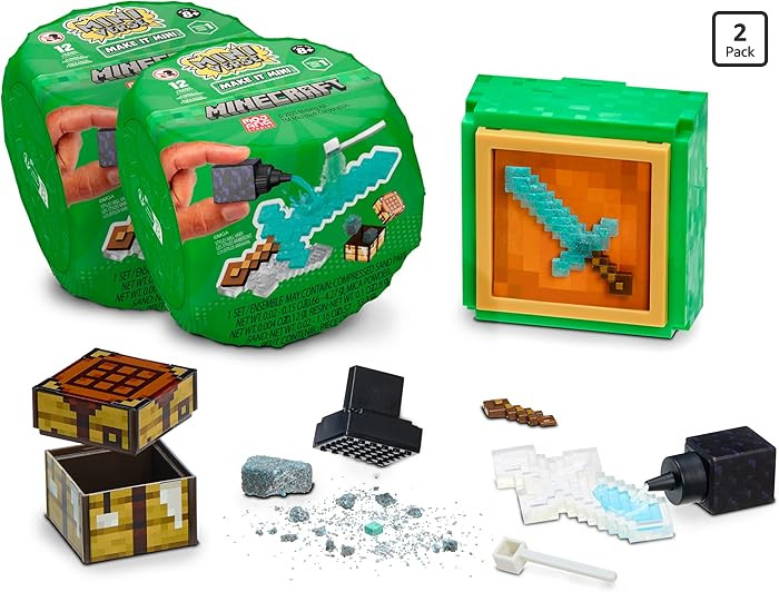 MGA's Miniverse Make It Mini Minecraft (2 Pack)- MGA's Miniverse, Crafting, Mining, Pixel, Tools,... | Amazon (US)