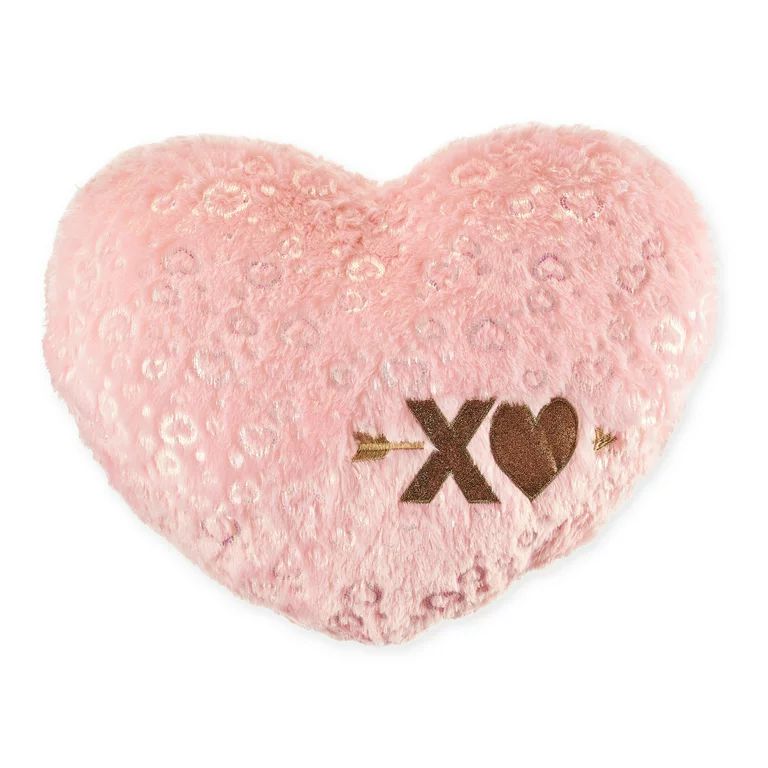 Way to Celebrate! Valentine's Day 19in Heart Soft Pillow, Pink | Walmart (US)