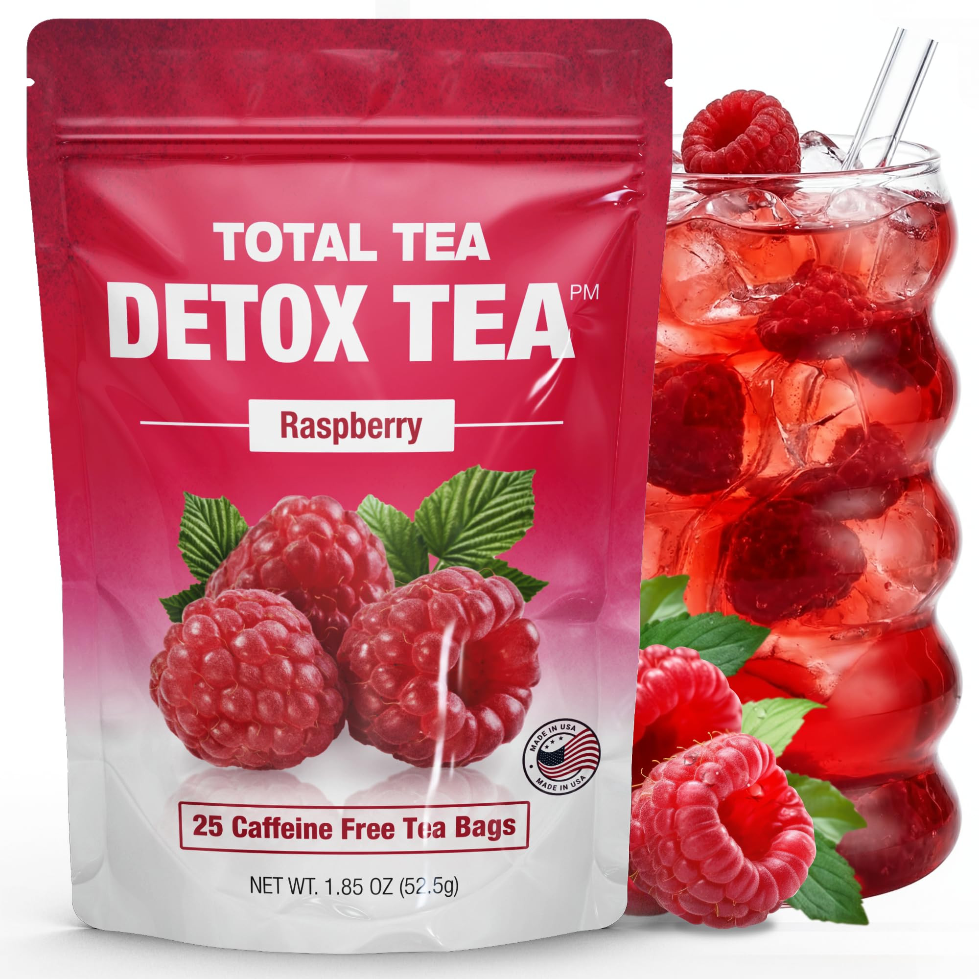 Total Tea SIimming Detox Tea Caffeine Free - 25 Day Detox - Herbal Tea with Chamomile, Hibiscus T... | Amazon (US)