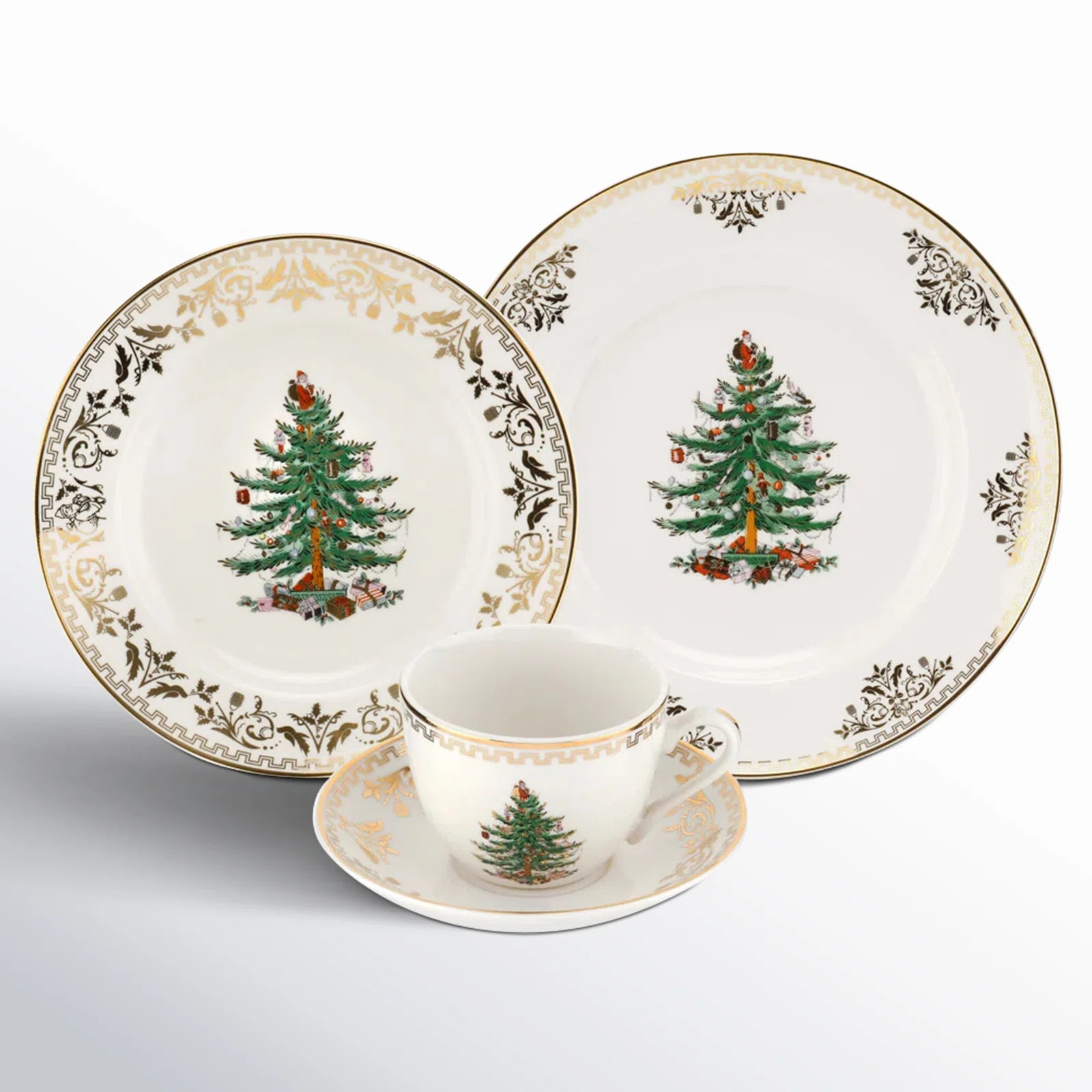 Spode Christmas Tree Gold 4-Pc Place Setting | Birch Lane
