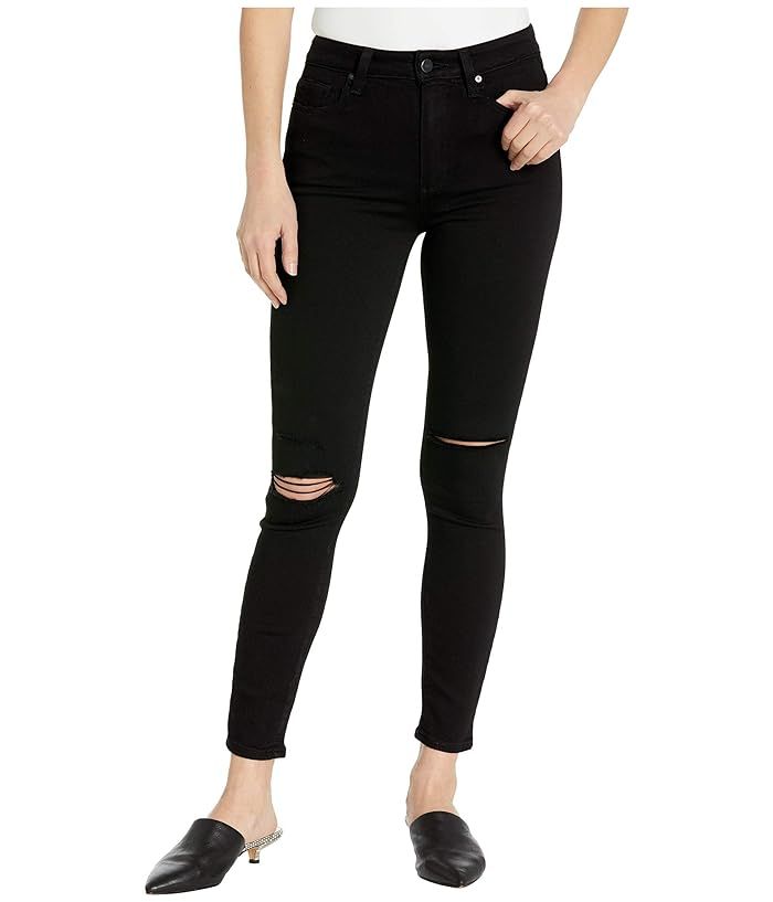 Paige Margot Ankle Jeans in Black Anchor Destructed (Black Anchor Destructed) Women's Jeans | Zappos
