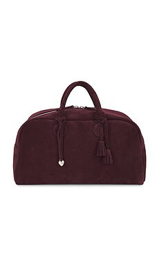 MARGESHERWOOD Large Soft Bowling Bag in Wine Suede from Revolve.com | Revolve Clothing (Global)