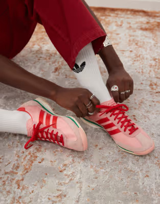 adidas Originals SL72 OG sneakers in pink and red | ASOS | ASOS (Global)