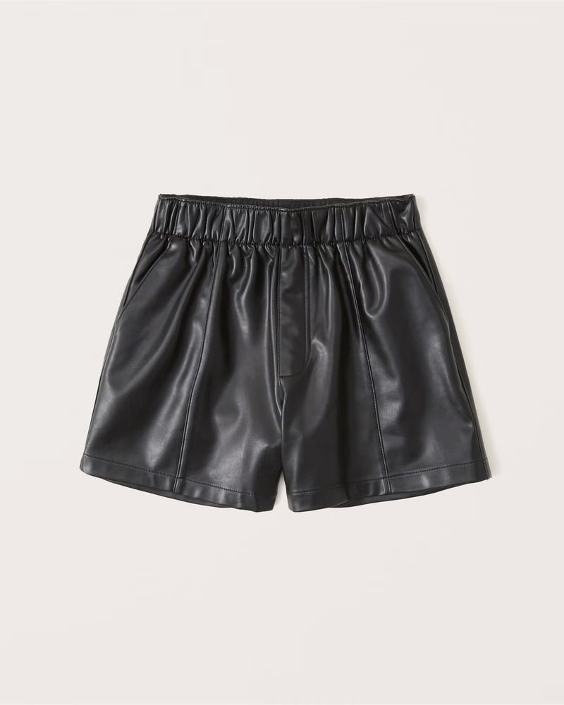 Vegan Leather Pull-On Shorts | Abercrombie & Fitch (UK)