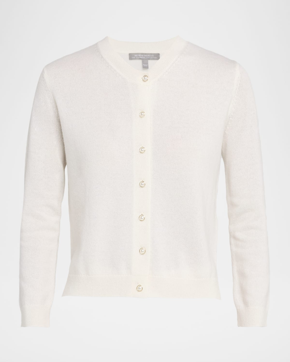 Cashmere Pearlescent Button Cardigan | Neiman Marcus