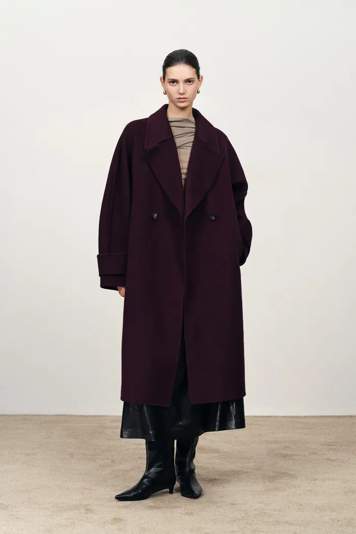 Emma Double Faced Cocoon Coat in Merino Wool | Fabrique