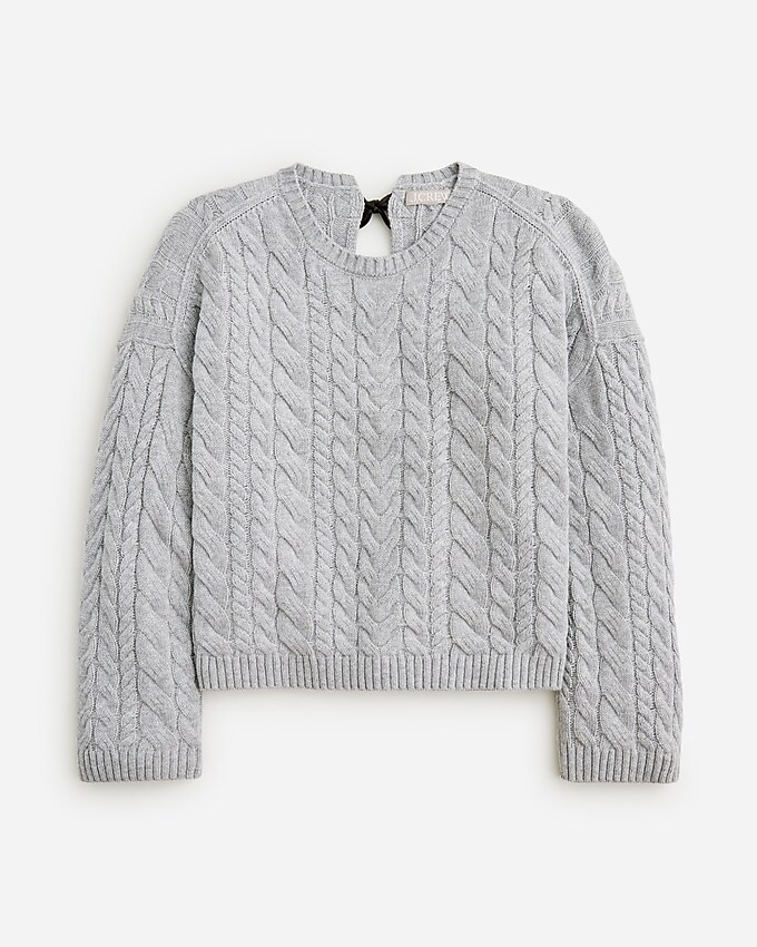 Tie-back cable-knit sweater | J. Crew US