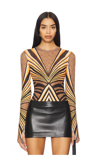 Kaylee Top in Caramel Animal | Revolve Clothing (Global)