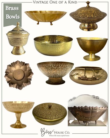 Vintage Brass Bowls, Compotes and Trays

#LTKFind #LTKhome #LTKstyletip