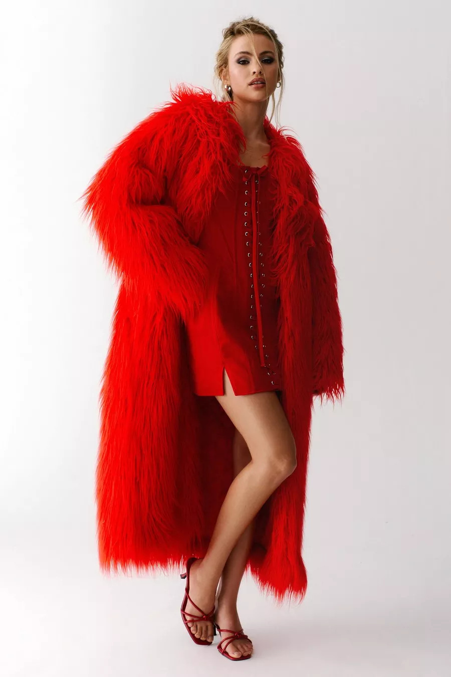 Maxi Faux Mongolian Coat | Nasty Gal US