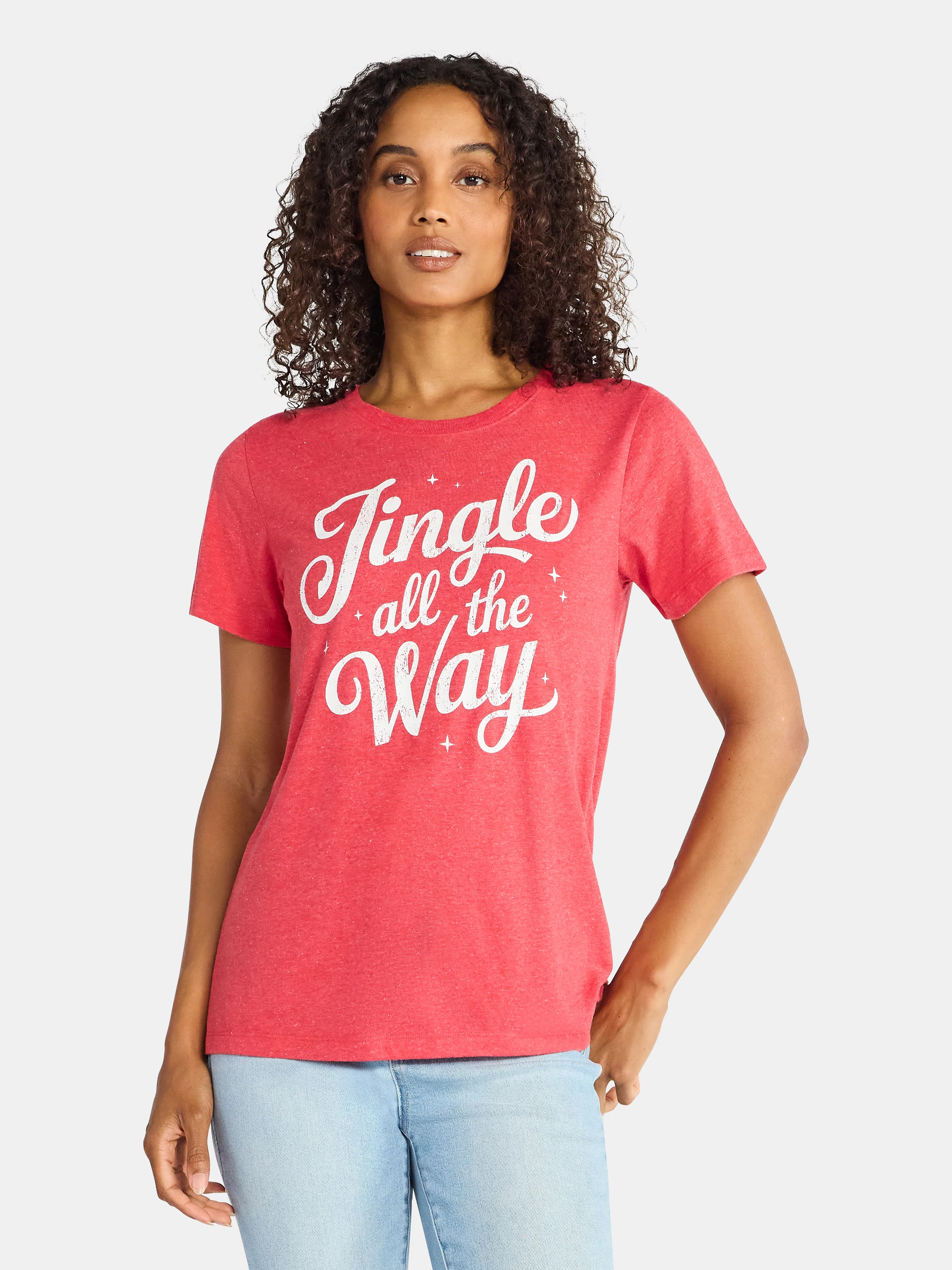 Christmas Women's Jingle Graphic Tee from Holiday Time, Sizes S-XXXL | Walmart (US)