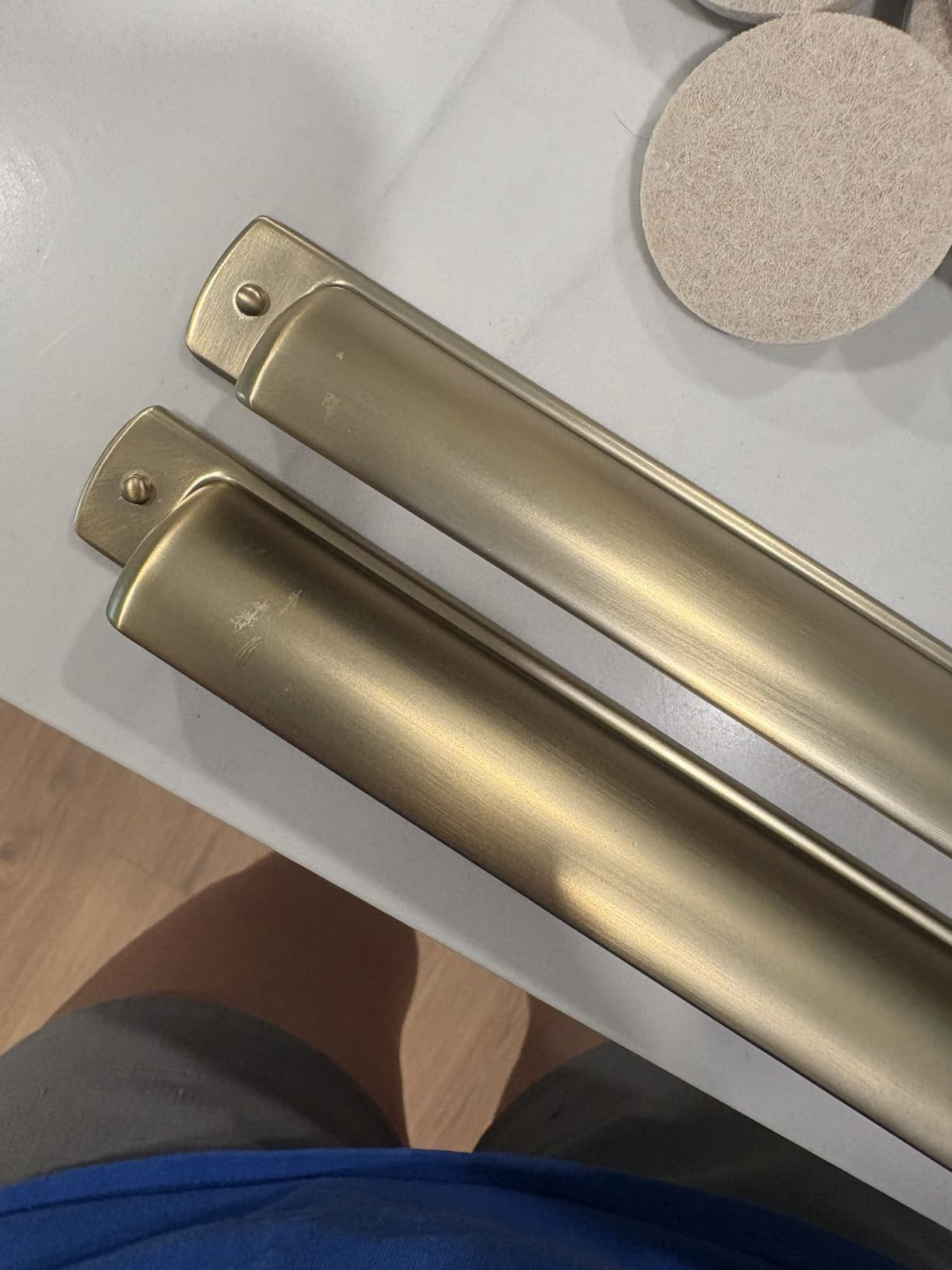 khtumeware 10 Pack 2-1/2"(64mm) Brushed Antique Brass Drawaer Pulls Cabinet Cup Pulls Kitchen Har... | Amazon (US)