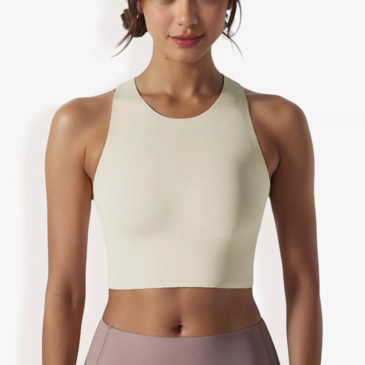 Anna-Kaci Women's High Neck Sports Brawith Racerback Design and Seamless Fit | Target