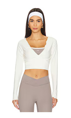437 The Wrap Top in Creme from Revolve.com | Revolve Clothing (Global)