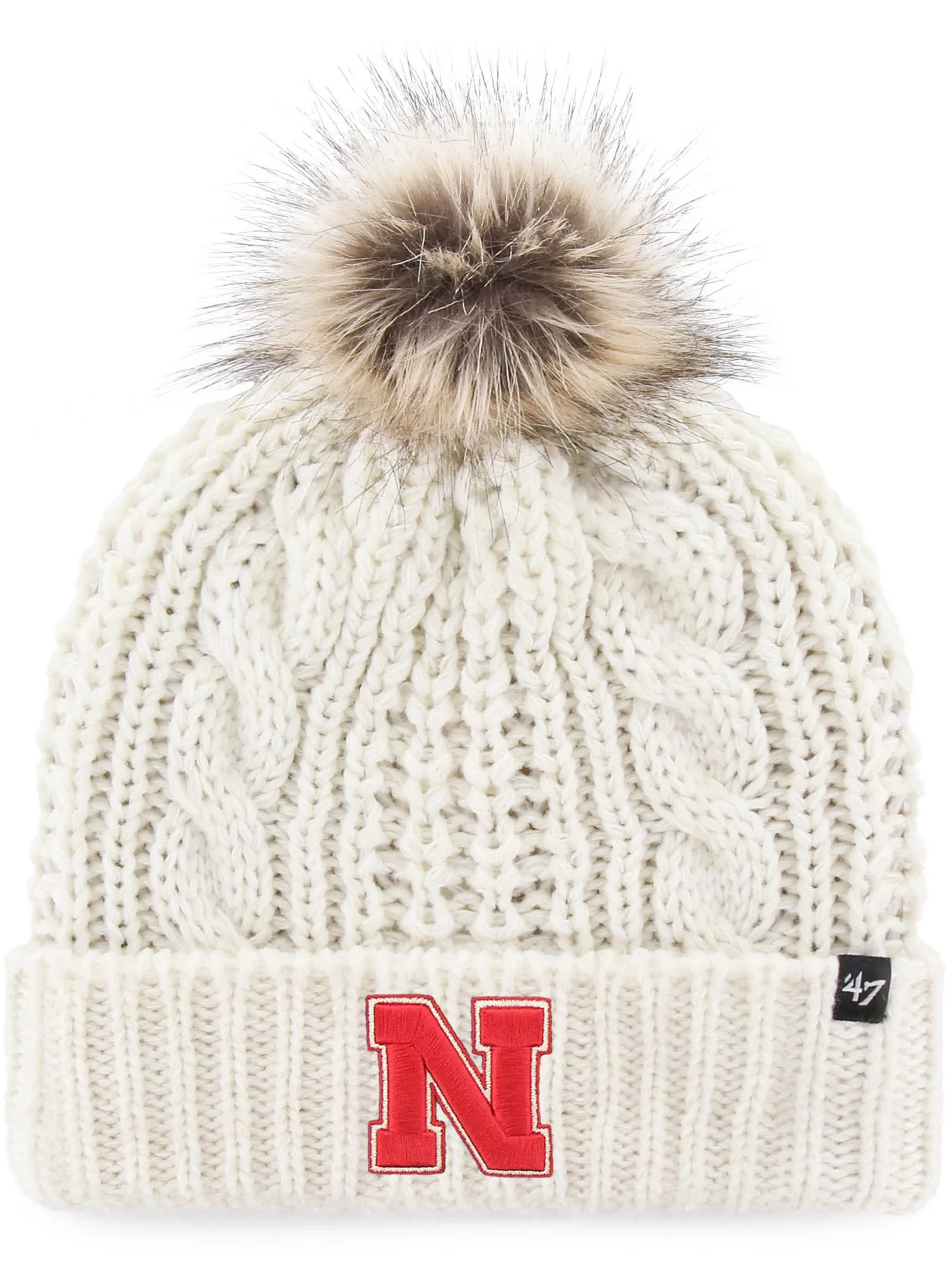'47 Women's Nebraska Cornhuskers Meeko Cuffed Knit White Hat | DICK'S Sporting Goods