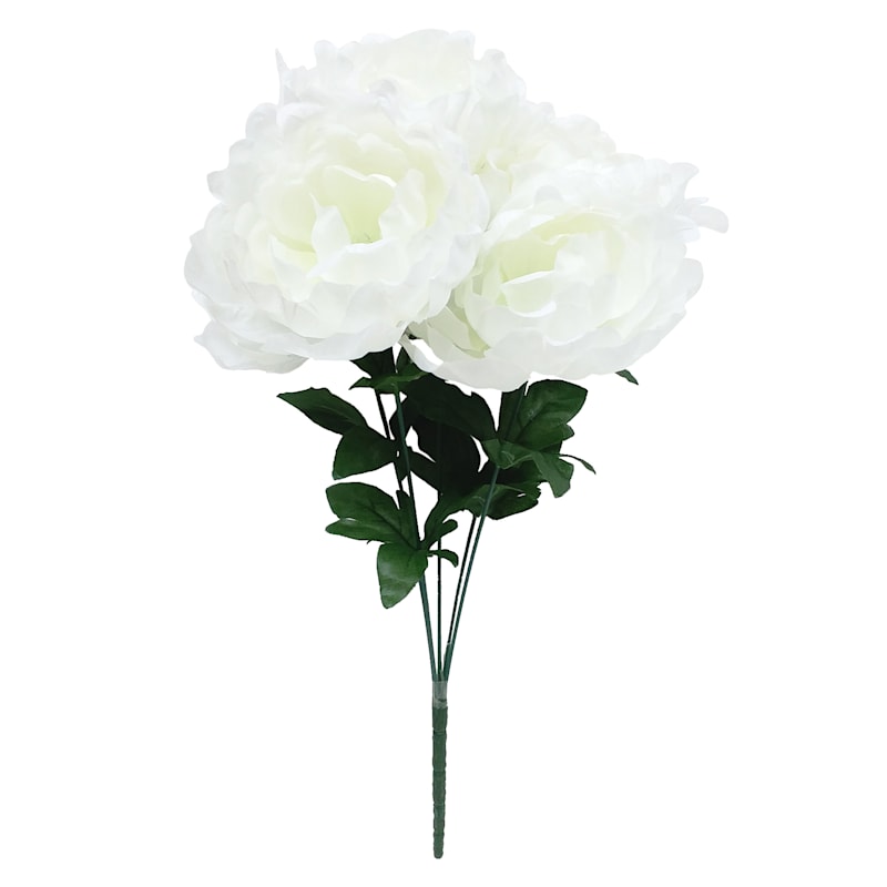 White Peony Floral Spray, 18" | At Home