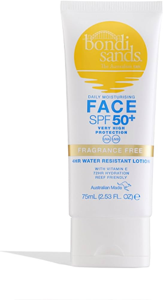 Bondi Sands Fragrance Free Face Sunscreen Lotion SPF 50+ | Gentle Formula Moisturises + Provides ... | Amazon (UK)